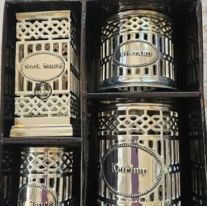Neiman Marcus 4pc Silver Plated Condiment Set by Godinger Silver Art Company